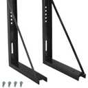 Bolted Steel Mounting Brackets for Trailer Tongue Box18"x24"Set of 2- Black.