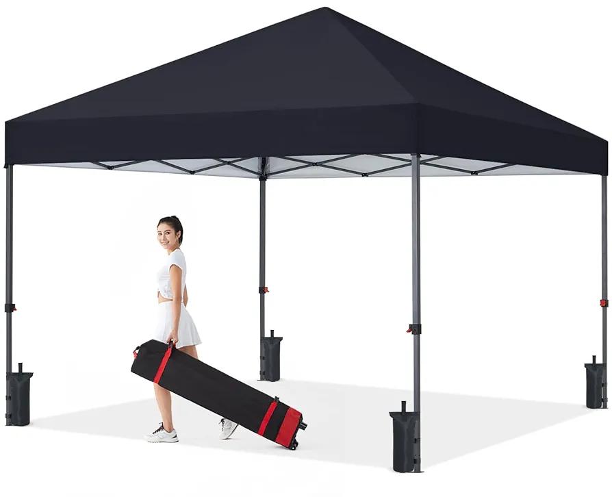 COOSHADE Easy Pop Up Canopy Tent 8X8Ft(Black)