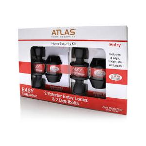 Atlas Home Security 2 Exterior Entry Locks and 2 Deadbolts