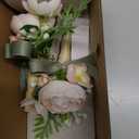 Ling's moment Boutonniere for Men, 2pcs Groom Groomsmen Guest Boutonniere, Artificial Flowers for Wedding/Prom/Homecoming, etc.Blush Cream