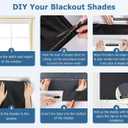 LazBlinds 100% Blackout Roller Shades, No Tools No Drill Cordless Blinds for Windows, Thermal Insulated UV Protection Privacy Window Shades for Bedroom (36''W x 72''H, Black)