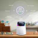 Epoxy Resin air Purifier, with Filter Element Purifier with Night Light Mode, Resin molding and Casting air Filtration System, epoxy Tool Accessories consumables, White