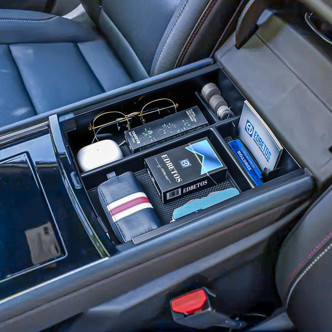 EDBETOS 2025 Traverse Center Console Organizer Compatible with 2024 2025 Chevy Traverse Armrest Storage Box Interior Pallet Insert Tray Secondary Accessories Coin Container (Not for 2024-Limited)