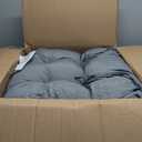 zanwu hwyd Outdoor Chair Cushions Set of 2, 42x21x4 Inch Patio Cushion for Dining/Rocking Chairs, High Back Soft Seat Pad with Ties, Indoor Outside Use, Fade-Resistant & Waterproof, Gray