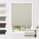 Joydeco No Drill Cordless Blackout Cellular Shades, 29" W x 64" H, Beige
