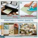 Chicplaid 30 Sheets Printable Fabric Sheets 8.5 x 11 Inches Quilt Label Fabrics Sheet Label Fusible Fabric Sheet for Inkjet Printer Patchwork Quilting Handcraft Fabrics Sewing Project