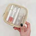 Clear Makeup Bag Travel Cosmetic Case Transparent Toiletry Bag with Zipper, Portable Make Up Organizer Traveling Compact Car Bag for Essentials