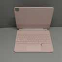 CHESONA for iPad Pro 13 inch Case 2024 with Keyboard, Easy-Set Floating Cantilever Stand, Smart Trackpad, 7 Color Backlit with Battery Digital Display, Keyboard Case for iPad Pro 13 (M4), Pink