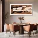 LEVERUP Black and White Abstract Wall Art Textured Wall Artwork Gold Wall Decor for Dining Room Living Room Office 24×48 Inch Hallway Decorations