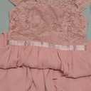 Women's V-Neck Wedding Guest Dresses Floral Lace Cocktail Party Swing Dress WT0212Blush S