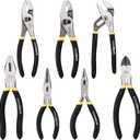 Vivicreate 7-Piece Pliers Set Heavy Duty Multipurpose Tools for Home Repair DIY Auto Electrical Work Includes Long Nose Slip Joint Linesman and Diagonal Pliers Alicates de Corte Herramientas