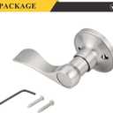 Probrico Half Dummy Door Handles Levers Single Side Non-Turning Door Handles - Pack of 2 for Closets with a Satin Nickel Finish, Left Handing