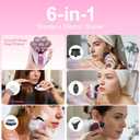 Electric Razors for Women, 7D Shavers for Women with LED Display, Rechargeable Waterproof Electric Shaver, 5-in-1 Multi-Function Body Hair Shaver Grooming Kit for Legs/Face/Armpits/Bikini(Pink)