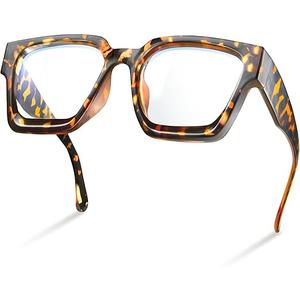 livho Oversized up to 99% Blue Light Blocking Glasses for Woman - Rectangle Fashion Glasses for Computer, Chic Preppy Frame