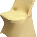 HAINARverS Folding Chair Covers for Wedding, 10pcs Stretch Spandex Washable Fabric Chair Cover, Decoration Chair Cover for Wedding, Party, Banquet, Birthday, Conference, Event(Champagne, 10 PCS)