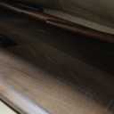 Solid Wood Table Desk, Coffee Table End Table Round for Kitchen Dining Room, Living Room, Bedroom and Restaurant, 4 Legs Removable-Walnut