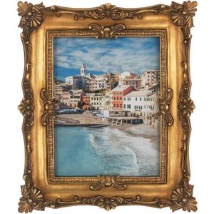 810 Vintage Picture Frame, Ornate Bronze Photo Frames with Mat Antique Gold Picture Frames with Glass Front for Tabletop Wall Hanging (810 inch, Bronze Gold)