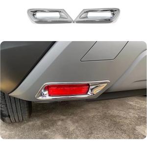 Car Accessories Fit for Nissan New Rogue 2021 2022 2023 2024 2025 2026 Rear Lower Fog Light Lamp Cover Trims (Chrome) 2PCS ABS Not Fit Rogue S