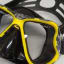 Greatever Dry Snorkel Set,Panoramic Wide View,Anti-Fog Scuba Diving Mask,Professional Snorkeling Gear (Kids, Black Yellow)