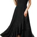 Black Formal Dresses for Women Gowns Evening Party Cocktail Dress,Women Formal Party Dress,V Neck Wedding Guest Dresses. (Black)