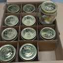 Bormioli Rocco Quattro Stagioni Amphora Small Glass Canning Jar with Lid, 17 oz., Set of 12
