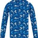 UNIFACO UPF 50+ Little Boys Long Sleeve Rash Guard Swim Shirt Premium Sun Shirt for 1-8 Years