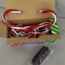 Candy Cane Lights - 10 Pack Candy Cane Pathway Lights, 10" Christmas Candy Cane Light Red, Outdoor Candy Cane Christmas Decor for Walkway, Driveway, Sidewalk, Garden, Xmas Path Stake Light Markers