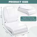 Karenhi 2 Pack Foldable Adult Pool Seat Portable Poolside Chair Stadium Seats with Back Support for Poolside Tailgating Beach Camping Picnic Chair Indoor Outdoor(White)