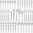 30 Piece Silverware Set for 6, Stainless Steel Flatware Utensils Set, Cutlery Set Knives Spoons and Forks Set, Mirror Polished, Dishwasher Safe