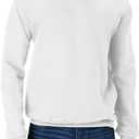 Hanes mens Ultimate Sweatshirt, Heavyweight Fleece Sweatshirt, Crewneck Pullover for Men (Small, White)