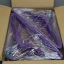 HOUSE DAY Premium Velvet Hangers 50 Pack, Non-Slip Flocked Felt Hangers, Sturdy Clothes Hanger with 360 Rotatable Hook, Heavy Duty Durable Slim Coat Hanger for Closet Space Saving (Noble-Purple)