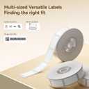 NIIMBOT D11 Label Maker Tape Adhesive White Label Paper 0.47" X 1.57" (12 X 40mm) 155 Labels/Roll, Compatible for NIIMBOT D11 D110 Printer, Thermal Paper Black on White, 3-Roll