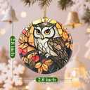 4 x Christmas Ornaments, Owl Ornament, Christmas Tree Ornaments, Xmas Decorations, Holiday Decorations, Gifts for Owl Lovers, Holiday Party Gifts, and Xmas Gift Ideas