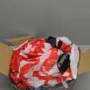 LANGXUN 8ft Skiing Santa Inflatable Outdoor Indoor Decor, Giant Blow Up IP44 Weatherproof Xmas Decorations for Yard, Built-in 7-Color LED Rotating Light for Gardern Lawn Winter Holiday