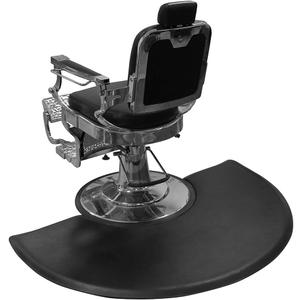 Antlu 1 Inch Thick Barber Cutting Chair Salon Floor Mats for Beauty Hair Stylist Station Anti Fatigue (Black, 5 Ft  3 Ft Ellipse)