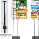 4Pack Poster Holder for Display, Adjustable Pedestal Sign Stand Up to 78 Inches, Double Sided for Board & Foam, Sign Holder Stand with Non-Slip Mat Base for Wedding, Restaurant & others