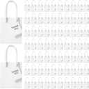 Sherr 100 Pcs Mini Gift Bags Bulk, 4 x 2.75 x 4.5 in Paper Bag with Tag, Extra Small Paper Gift Boxes with Handles for Birthday, Party Favor, Wedding, Small Business, Spring Easter(White)