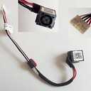 DC-in Jack for Dell Inspiron 17R-5721 15R-5521 15R-3521 17-3721 DC30100MB00 DC30100M800 1K31Y 01K31Y, Power Jack Harness Port Connector Socket with Wire Cable