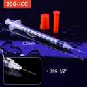 30G 1cc 1/2" Syringe - Individual Package-100 Pack