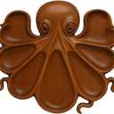 Octopus Serving Tray for Party & Home Decor, Ocean Themed Charcuterie Board, Decorative Octopus Platter for Snacks, Seafood, Beach House Table Display