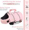 AOFITEE Dog Life Jacket Large, XL Dog Life Vest for Swimming, XL Dogs Swim Vest, High Buoyancy Pet Float Life Preserver with Back Zip and Rescue Handle, Adjustable Dogs Swimming Vest for Large Dogs