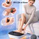 Collapsible Heated Foot Spa with Bubble and Red Light Temperature Control Foot Bath Massager and Soaking Tub Featuring 8 Shiatsu Massage Rollers Pumice Stone and Built-in Timer Ideal Gift for Wife,Mom