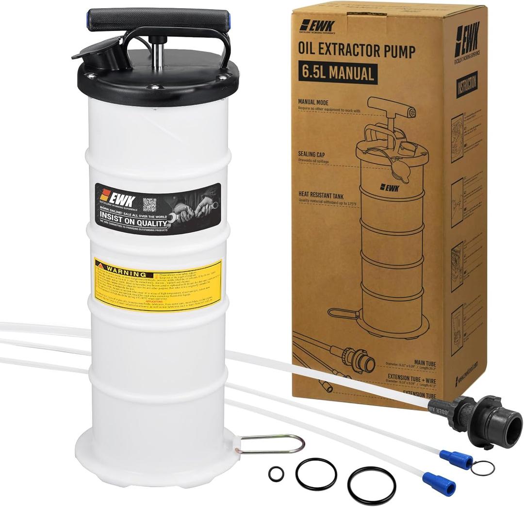 EWK 6.5L Manual Oil Extractor Pump for Automotive Fluids, Cars, Jet Skis, and More