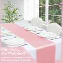 VACVELT 12 Pack Satin Table Runners - 12 x 72 Inches Long, Blush Pink Table Runner Decorations for Wedding, Birthday Party, Banquet, Graduation, Engagements