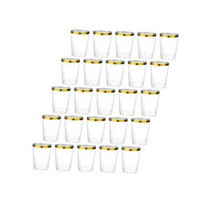 25pcs Transparent Cocktail Cups Decorative Multi Use Party Cups Hard for Festivals Weddings Bars and Events