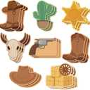 Eaasty 24 Pcs 720 Sheets Western Sticky Notes 8 Shaped Memo Pads for Teacher Student Supplies Cute Office Desk Western Party Favors Supplies Refrigerator Decor