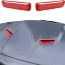 RT-TCZ for Challenger Hood Scoop Insert Vents Cover Trim Red for Dodge Challenger 2015-2023 Red Exterior Accessories 2 Pack