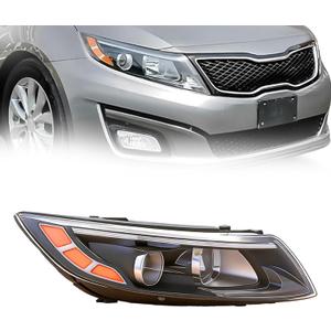 Halogen Headlight Assembly Compatible with 2014 2015 Kia Optima Headlight Headlamp Projector w/o LED w/Bulb (Passenger Right Side)