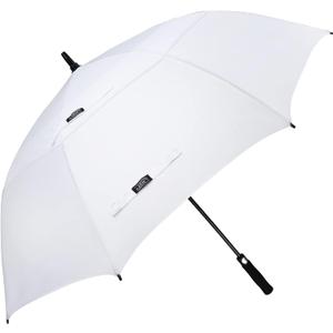 G4Free 68 Inch Automatic Open Golf Umbrella Double White Canopy Wedding Auto Open Extra Large Oversize Windproof Umbrellas(White)