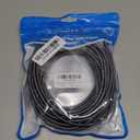 Tan QY 3.5mm Nylon Braided Aux Cable 40Ft, Audio Auxiliary Input Adapter Male to Male Cord for Headphones, Car, Home Stereos, Speaker, iPhone, iPad, iPod & More (40Ft/12M, Silver)